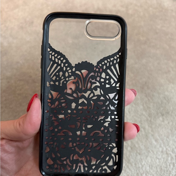 Kate Spade Black Lace Design iPhone 8 Pro Case - Picture 2 of 2